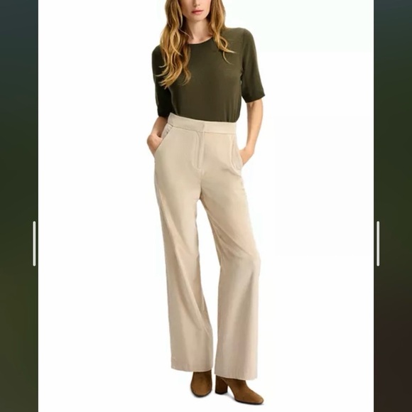 Veronica Beard Grigore Pants Heathered Sand Size 8 - Picture 2 of 11